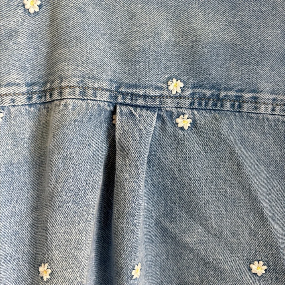 Denim Blue Floral Women's Top - Picture 6 of 6
